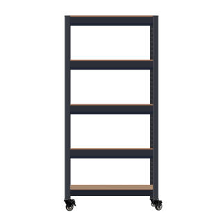 홈던트하우스 이동식선반 대형바퀴 5단 1200x300x1800