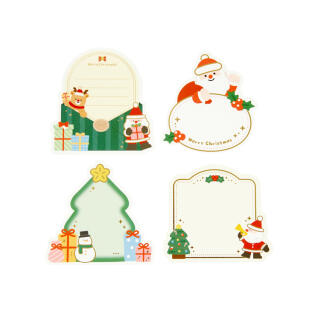 메리크리스마스 카드세트 4매 
