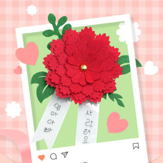 반짝이는 마음 담은 펠트 카네이션 브로치