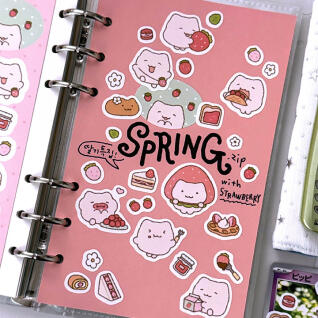 [베리베리뱁] 베리냥의 딸기 조각 모음 스티커