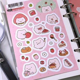 [베리베리뱁] 베리냥의 딸기 조각 모음 스티커