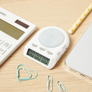 화이트 심플 스탑워치 타이머