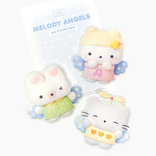 멜로디 엔젤 - 빅 글리터 스티커팩 (3pcs)
