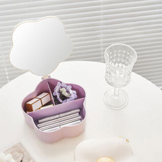 휴대용 거울 화장품 보관함 정리함 거울 수납함