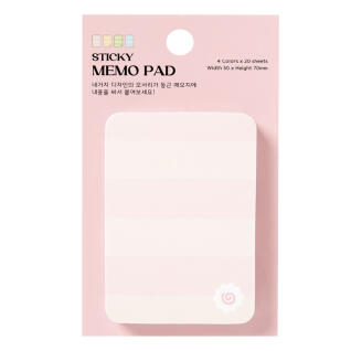 줄무늬 4단 점착메모지