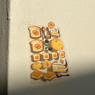 모로하나 살구잼토스트 씰스티커