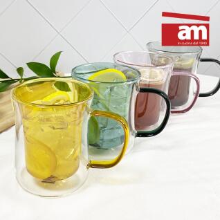 [am] 에이엠 더블월 글라스 컵 400ml