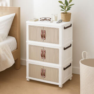 위즈수납장 3단 480 정리함 수납장 이동식 폴딩