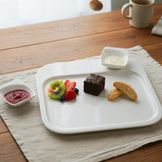 라크 호텔 접시 스퀘어 플랫 플레이트&소스볼 세트