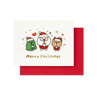 촛불 산타루돌프트리 팝업카드 