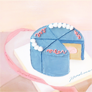 모로하나 블루크림케이크 엽서