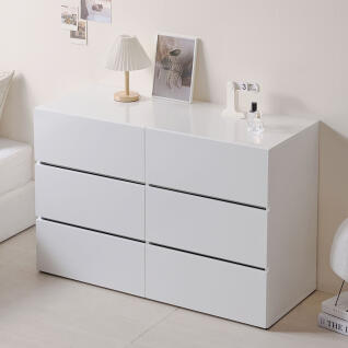 앤유 속깊은 와이드서랍장 1000 3단 화이트 서랍장