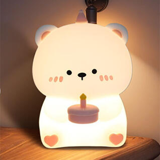 해피버스데이 베어 실리콘 무드등