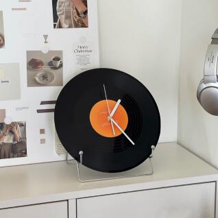 bookaz 레트로 LP 선셋 레코드 스탠드 시계