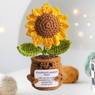 손뜨개 해바라기 화분 뜨개 니트 인형 DD-13384