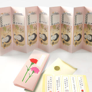 카네이션 병풍 용돈봉투