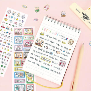 뽀시래기 친구들 스티커 팩 6장 세트 2탄