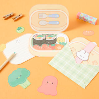 김밥 도시락 편지지 