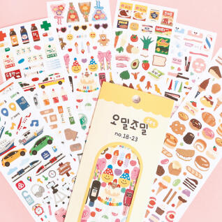 오밀조밀 씰스티커 18-23 6가지 세트
