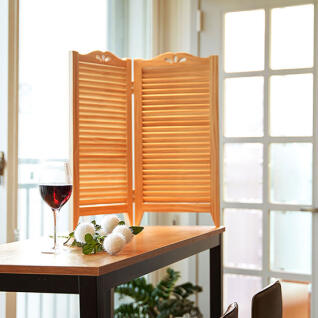 까사라움 원목 갤러리 타이니 파티션 2단 내추럴