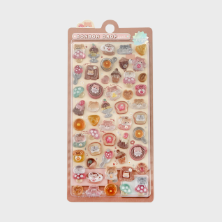 본본 드롭 3D 스티커_브레드 햄찌 