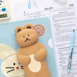 DONATDONAT 베어 실리콘 필통