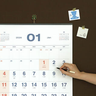 [아이코닉] 2026 플로우 월 캘린더 A2 벽걸이 달력 대형