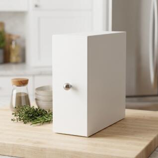 틈새 서랍형 수납함 슬림형 철제 정리 보관함 화이트