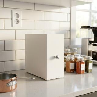 틈새 서랍형 수납함 슬림형 철제 정리 보관함 화이트