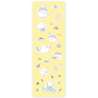 요리햄 투명 스티커