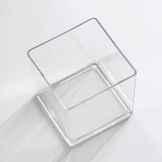 PET 사각 화분 6x6cm 꽃병 투명 플라스틱 장식 소품