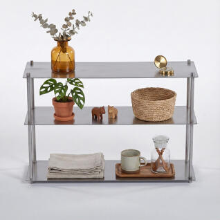 미드센추리 모던 메탈 오브제 선반 B형 3단 쇠테리어