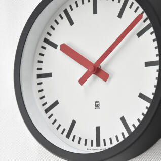 저소음 스테이션 벽시계(블랙)