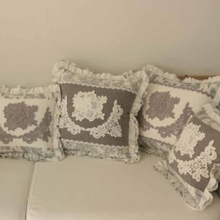 리치 프릴 쿠션 50x50 (커버)/쇼파쿠션/침대쿠션