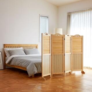 까사라움 하프갤러리 원목 4단 접이식 인테리어 낮은 파티션 2color