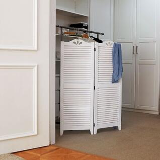 까사라움 갤러리 원목 2단 접이식 인테리어 낮은 파티션 2color