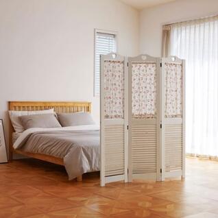 까사라움 하프갤러리패브릭 원목3단 접이식 인테리어 파티션 2color