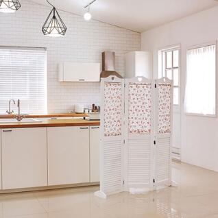 까사라움 하프갤러리패브릭 원목3단 접이식 인테리어 파티션 2color