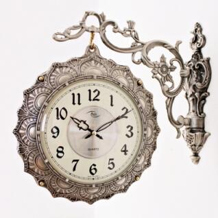 [정품] 앤티크 템플 양면시계(실버)