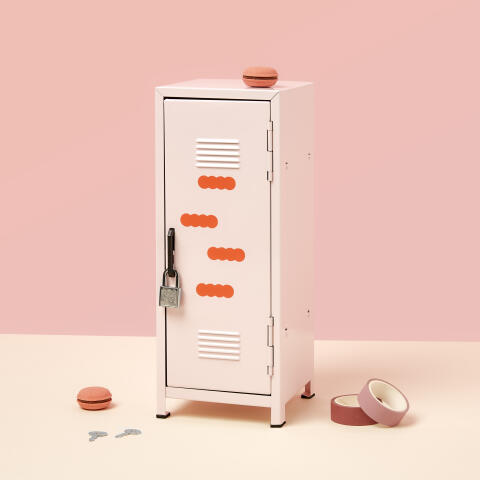 미니 캐비닛 연핑크 