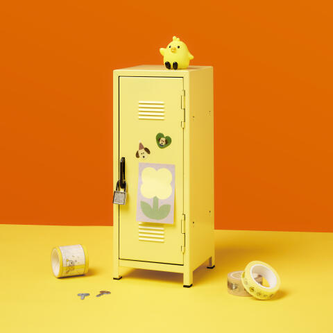 미니 캐비닛 연노랑 