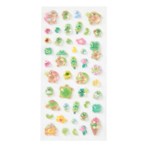 엉금개꿀 입체스티커 