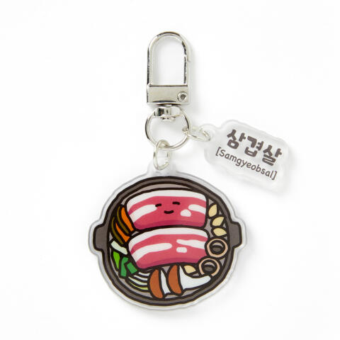 K푸드 삼겹살 아크릴키링