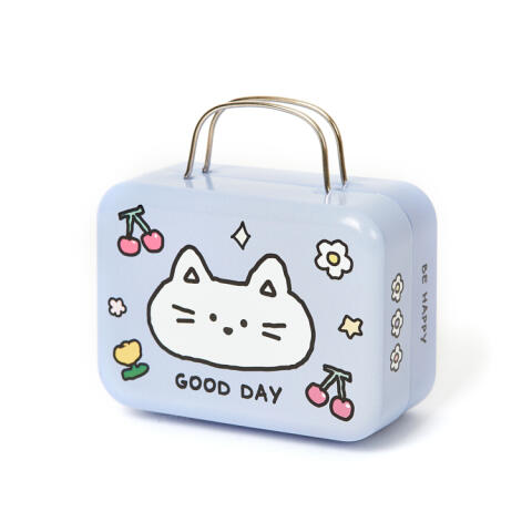 가방모양 틴케이스 고양이 