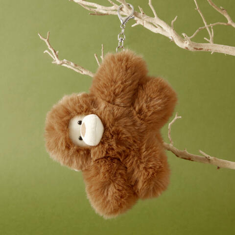 매달린 우끼끼 키링인형 연브라운 