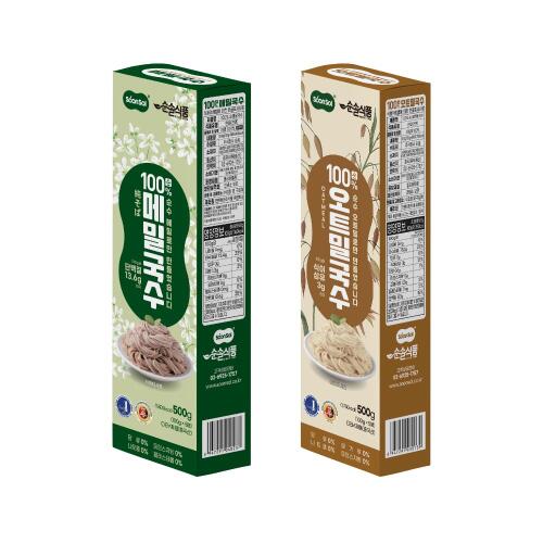 연변아라리유한회 아트박스/순솔 [1+1] 순솔 100%메밀국수 500g +100%오트밀국수 500g