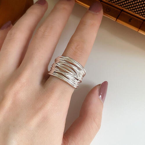 [cafls]홀리지 세베트 매듭 꼬임 포인트 여성 실버 반지 925 silver