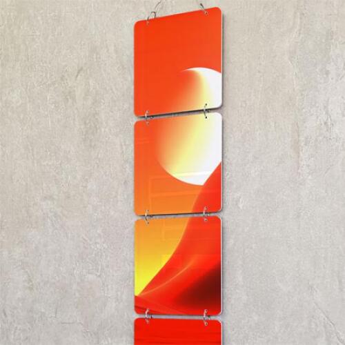 꾸밈 아트박스/꾸밈 ny957-멀티아크릴액자_붉은사막의만월(4단소형)