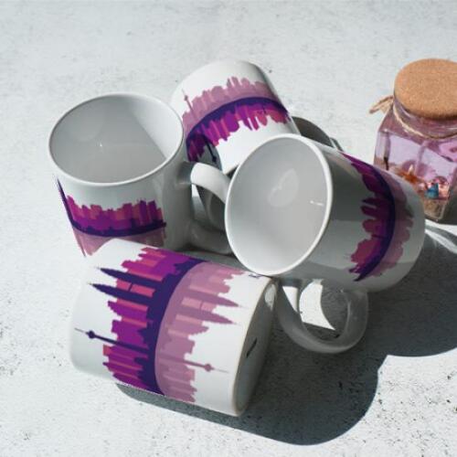 산동세라믹/천호 아트박스/꾸밈 bc288-디자인머그컵4p-말레이시아쿠알라룸푸르여행