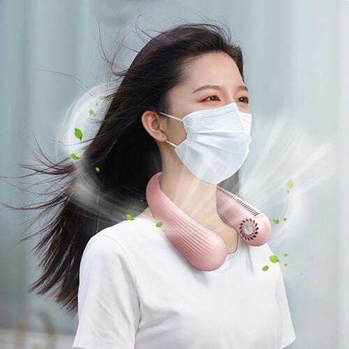 아트박스/오너클랜 파워윈드 듀얼 팬 아이스 쿨러 넥밴드 선풍기 (WA3294D)